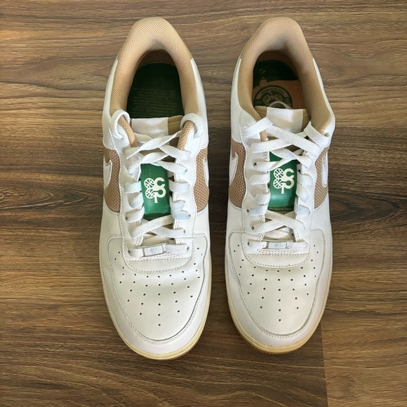 Nike Air Force 1 XXV 07 Mens 12 Shoe 315122 211 White Green Gold Cloverdale Park - Picture 3 of 10